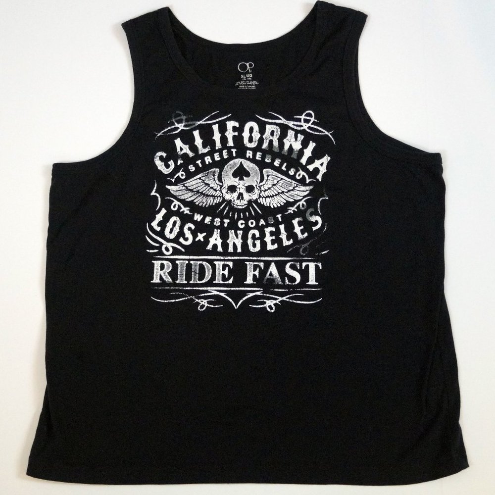 OP Men's XL Skull Motorcycle Tank Top